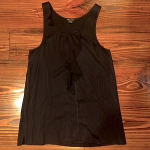 Theory Silk Tank Top Sleeveless Ruffle-Front